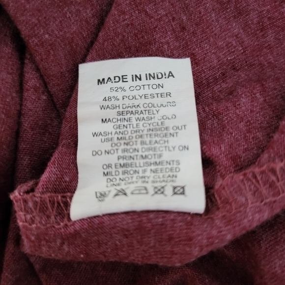 Max Men's Essentials Tees Size XL Colour Wine - Picture 6 of 8